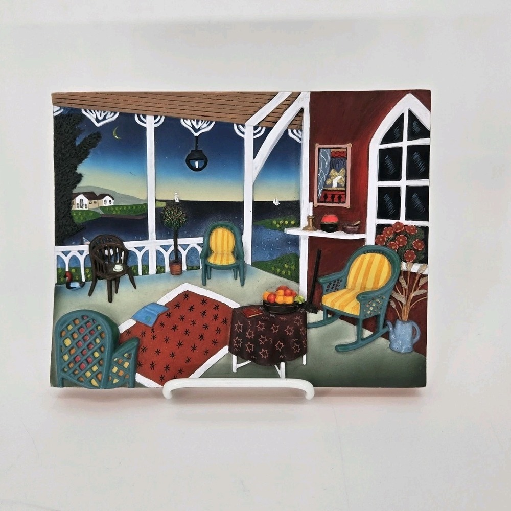 RECO Fanch Ledan Nantucket Rooms With A View 3D Wall Plaque 1998 Coastal Decor